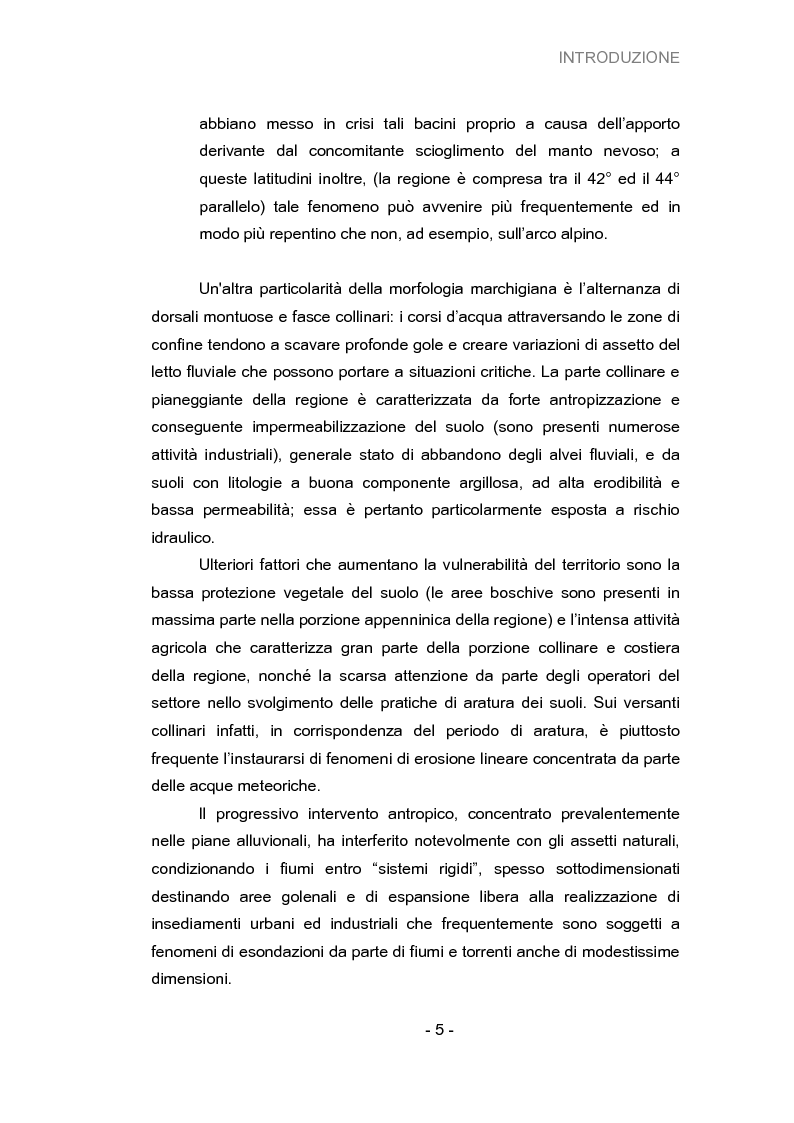 Anteprima della tesi: Analisi della vulnerabilità del territorio del bacino idrografico del fiume Musone mediante strumenti G.I.S., Pagina 7
