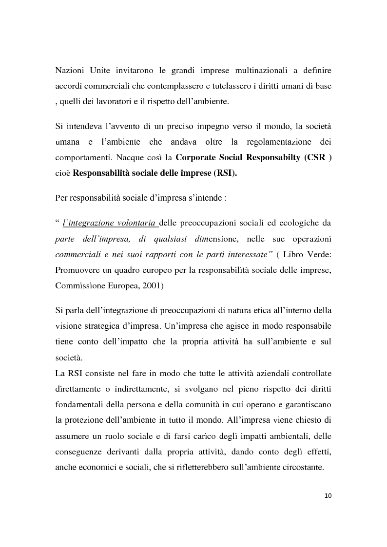 Anteprima della tesi: La Responsabilità sociale d'impresa e le performance finanziarie, Pagina 7