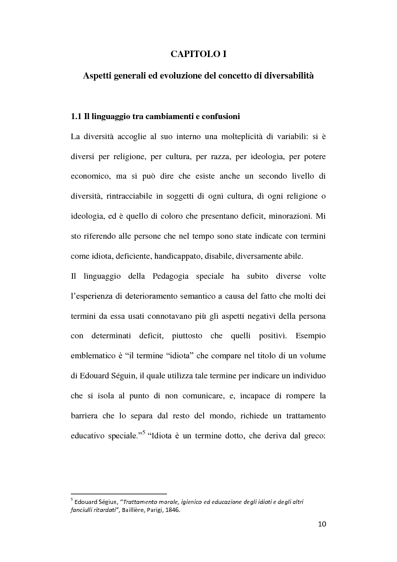 Anteprima della tesi: Diversabilità ed integrazione: riflessioni e strategie per la costruzione di un progetto di vita., Pagina 7