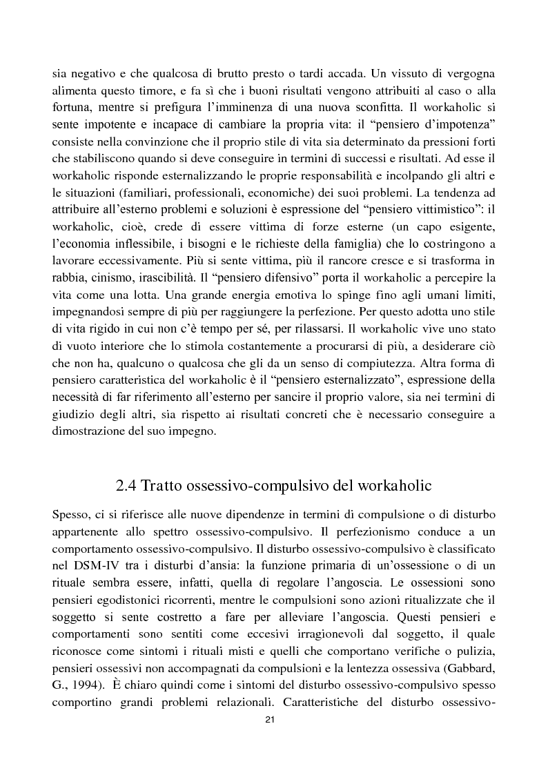 Anteprima della tesi: Dipendenza da lavoro. Work Addiction e Workaholism, Pagina 4