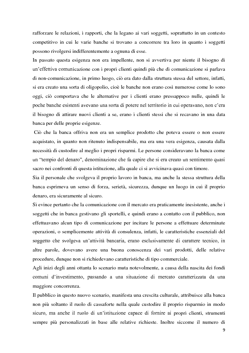 Anteprima della tesi: Strategie e strumenti di comunicazione nel settore bancario, Pagina 10