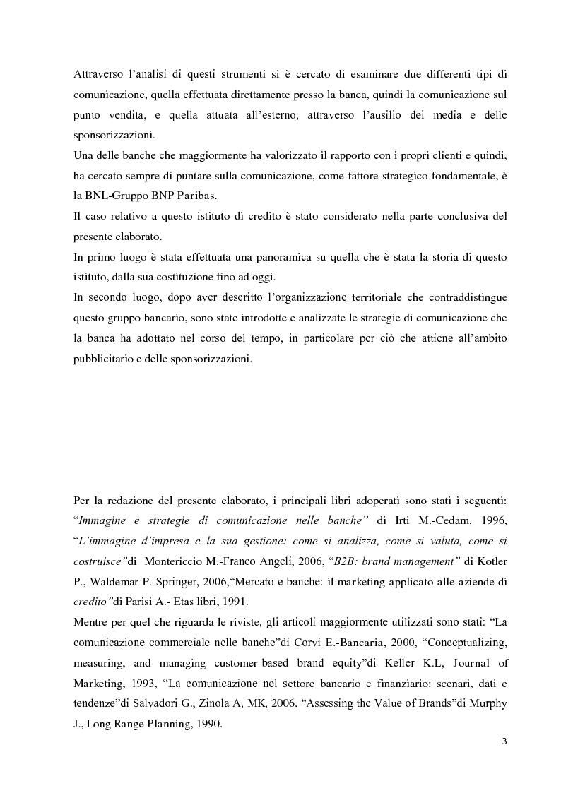 Anteprima della tesi: Strategie e strumenti di comunicazione nel settore bancario, Pagina 4