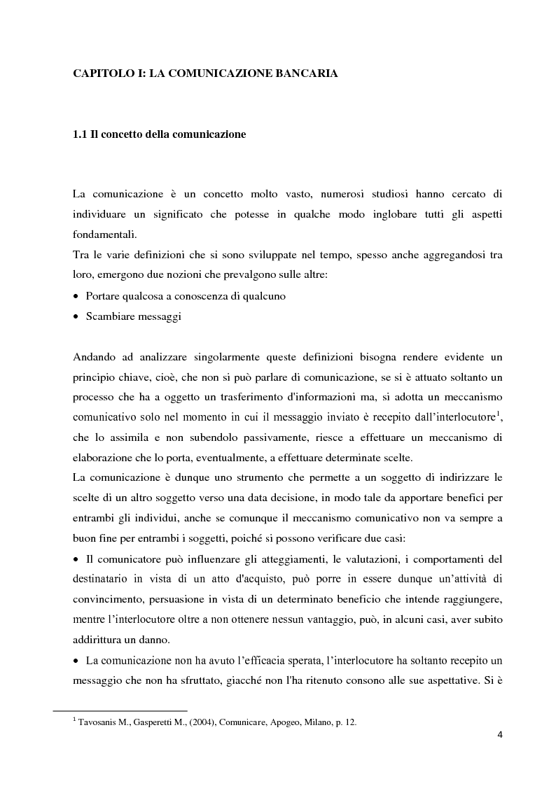 Anteprima della tesi: Strategie e strumenti di comunicazione nel settore bancario, Pagina 5