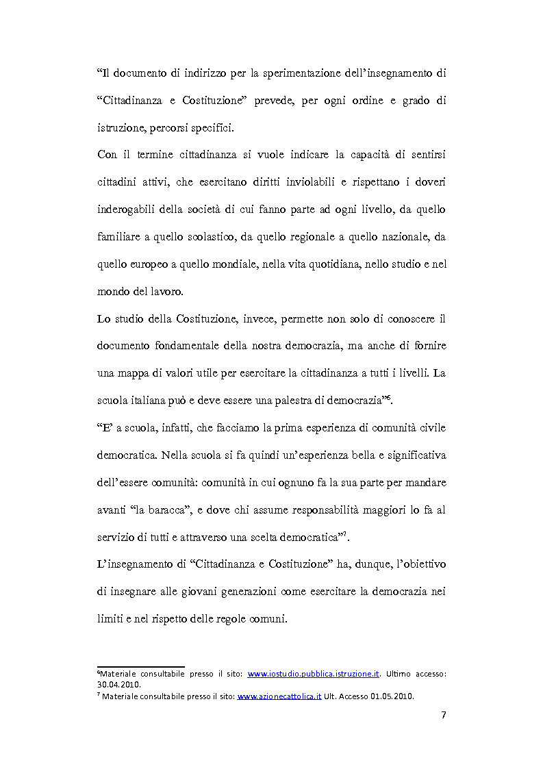 Anteprima della tesi: Dalle aule parlamentari alle aule scolastiche: l'insegnamento della Costituzione ai bambini, Pagina 5