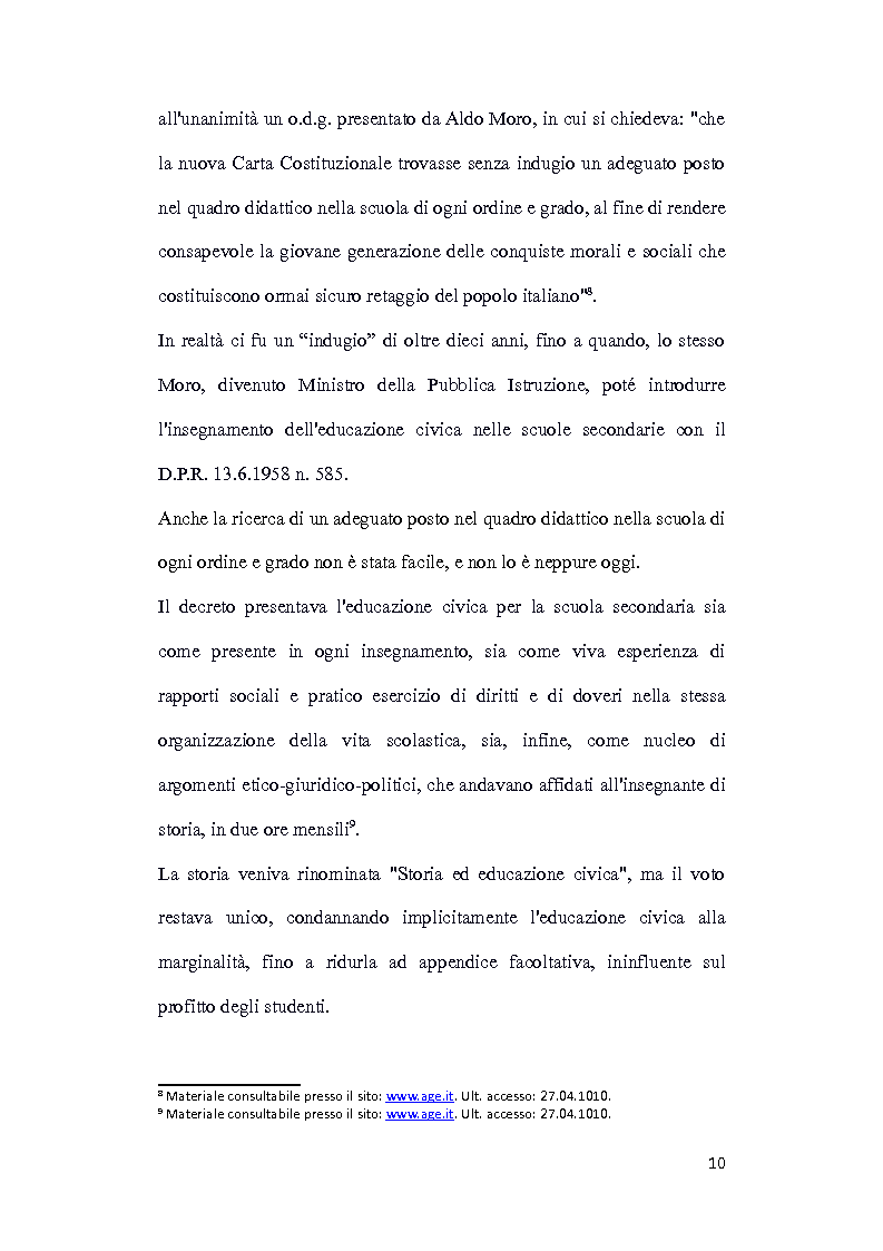 Anteprima della tesi: Dalle aule parlamentari alle aule scolastiche: l'insegnamento della Costituzione ai bambini, Pagina 8