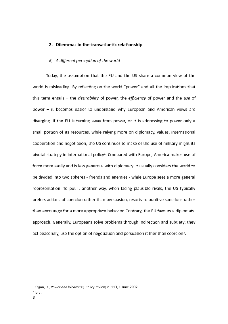 Anteprima della tesi: Il ruolo della NATO in Europe in seguito allo sviluppo della Politica di Sicurezza e Difesa Comune. The role of NATO in Europe after the emergence of the Common Foreign and Security Policy, Pagina 4