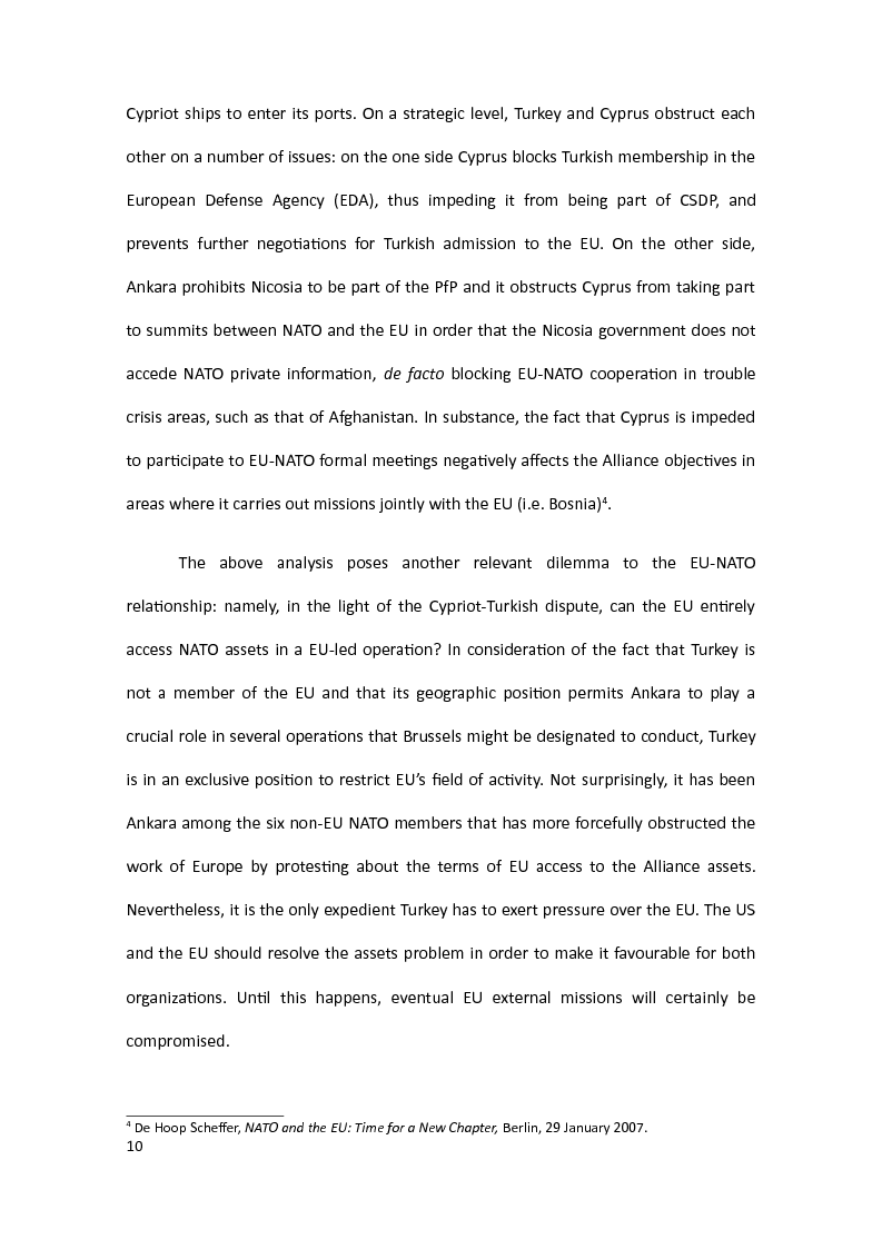 Anteprima della tesi: Il ruolo della NATO in Europe in seguito allo sviluppo della Politica di Sicurezza e Difesa Comune. The role of NATO in Europe after the emergence of the Common Foreign and Security Policy, Pagina 6