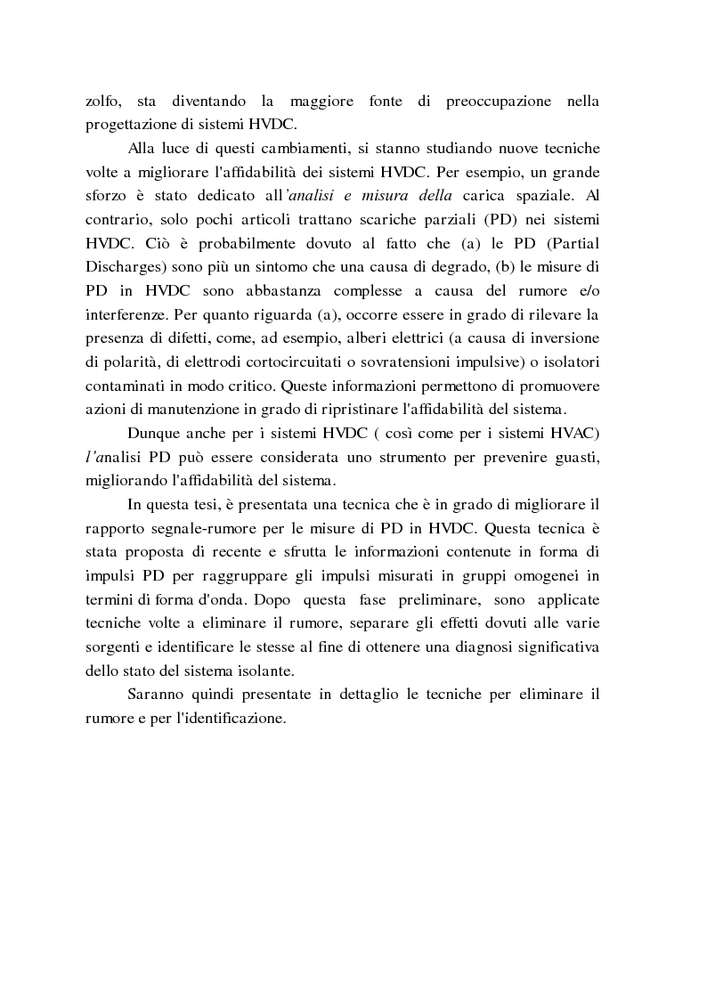 Anteprima della tesi: Fenomeni di scariche parziali in sistemi HVDC: caratteristiche e metodologie diagnostiche, Pagina 3