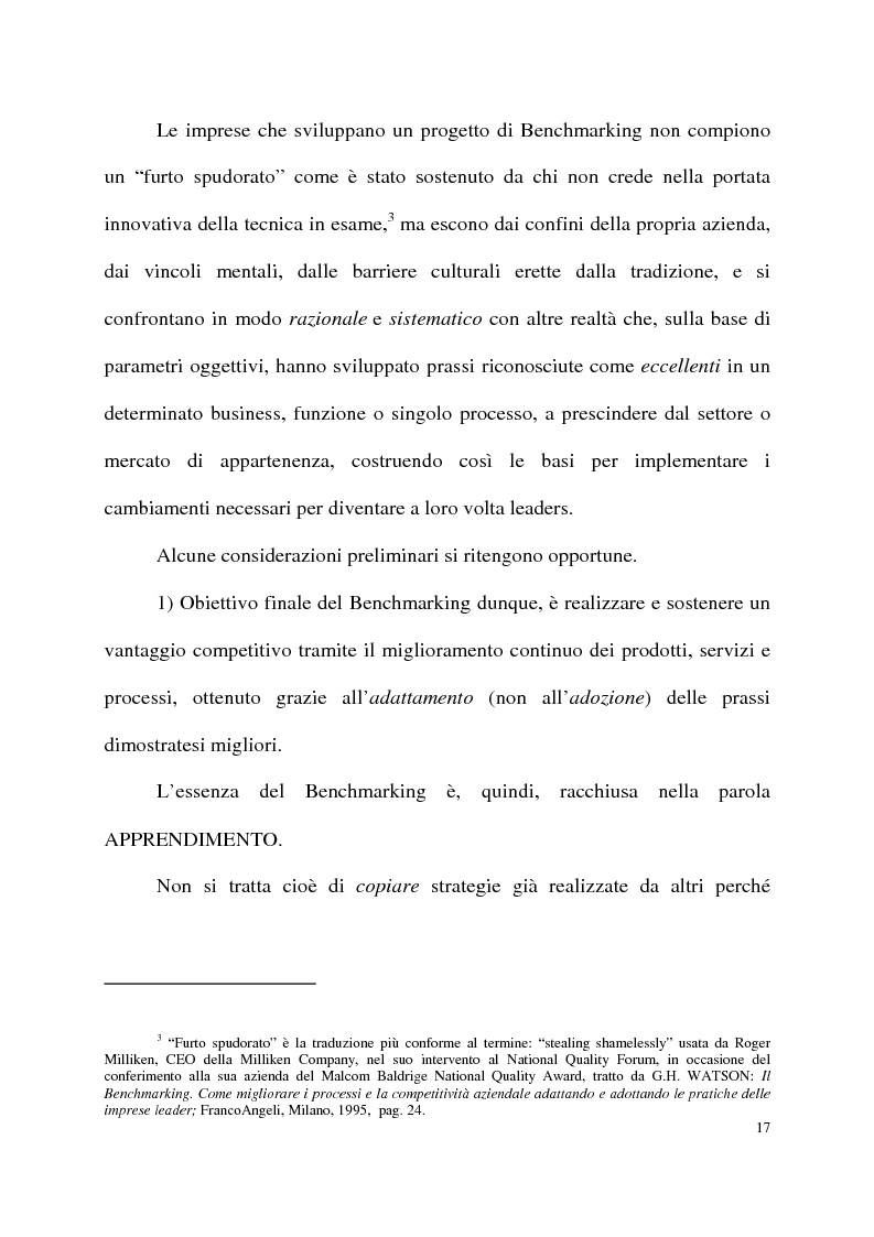 Anteprima della tesi: Benchmarking come strumento a supporto del cambiamento organizzativo. L’ipotesi di applicazione in Elsag Bailey., Pagina 11