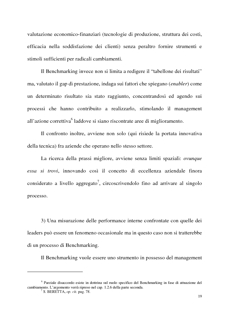 Anteprima della tesi: Benchmarking come strumento a supporto del cambiamento organizzativo. L’ipotesi di applicazione in Elsag Bailey., Pagina 13