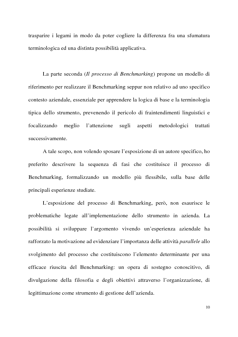 Anteprima della tesi: Benchmarking come strumento a supporto del cambiamento organizzativo. L’ipotesi di applicazione in Elsag Bailey., Pagina 4