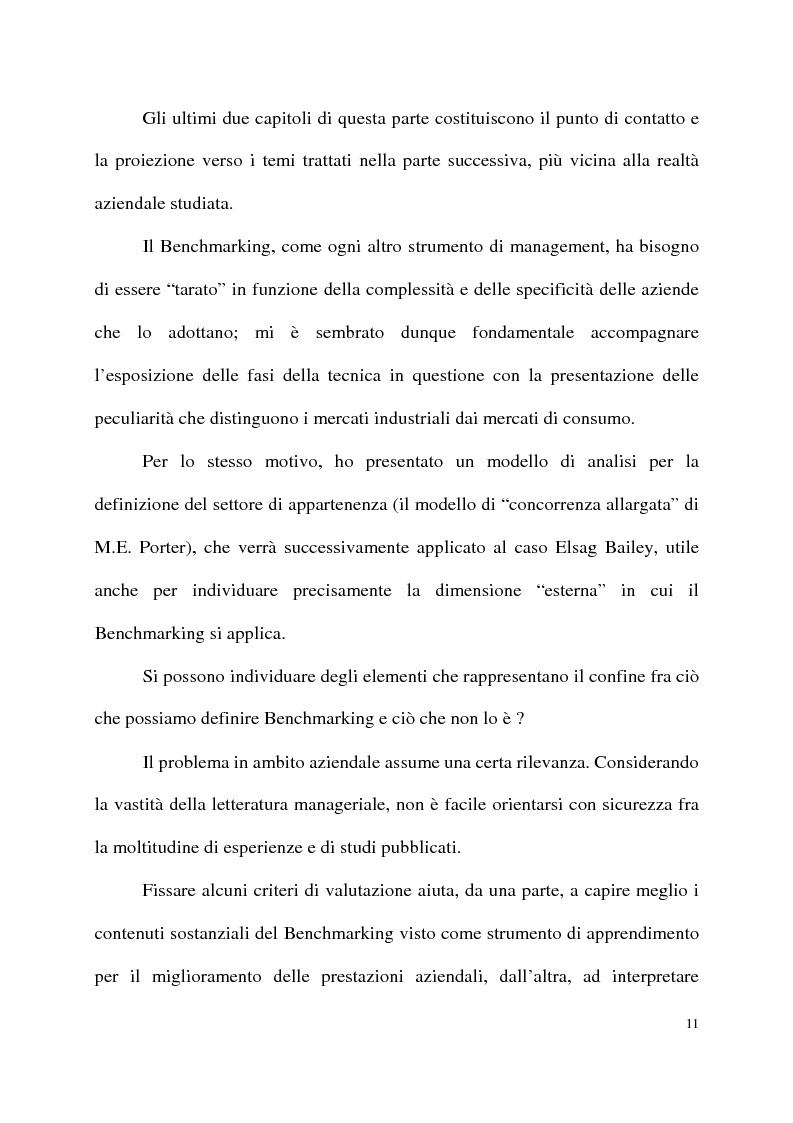 Anteprima della tesi: Benchmarking come strumento a supporto del cambiamento organizzativo. L’ipotesi di applicazione in Elsag Bailey., Pagina 5