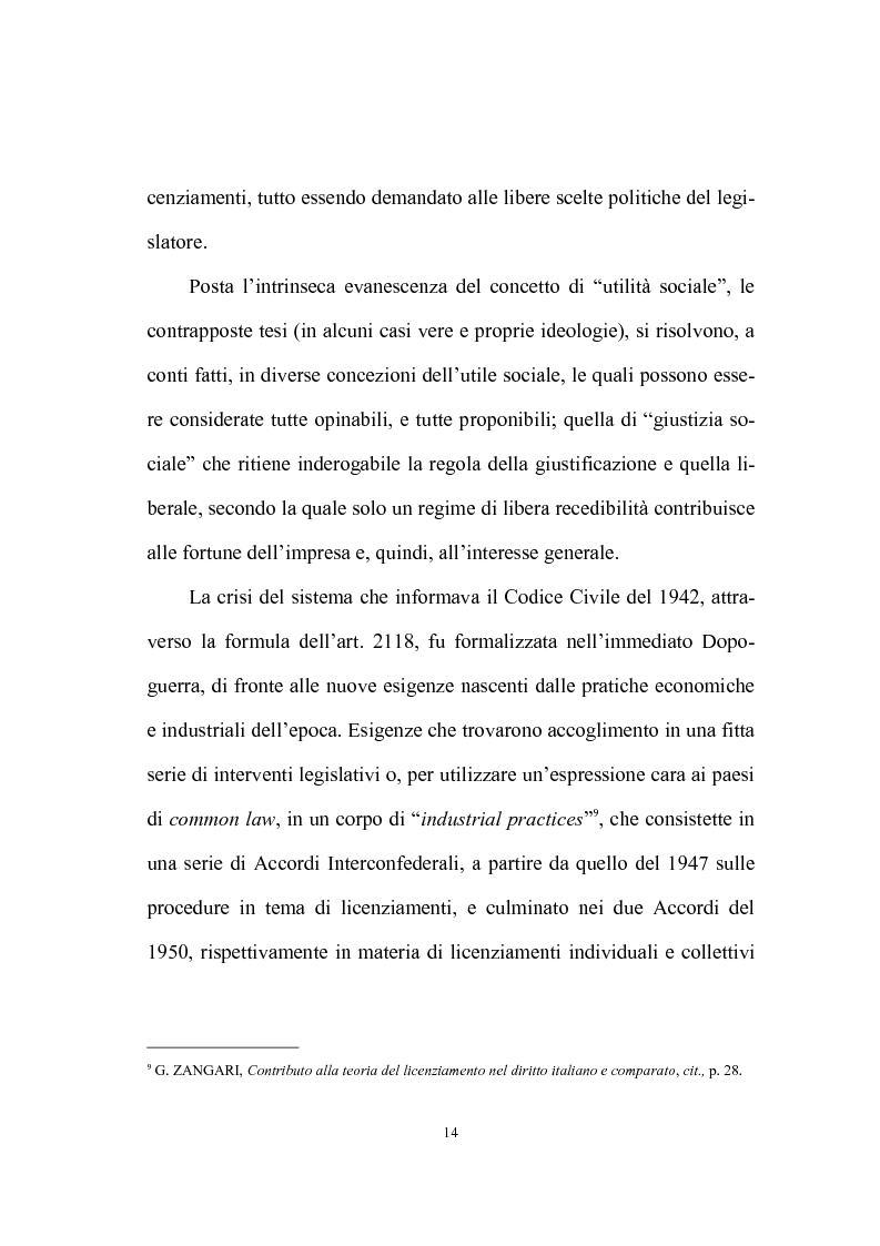 Anteprima della tesi: Il licenziamento per Giustificato Motivo Oggettivo, Pagina 12