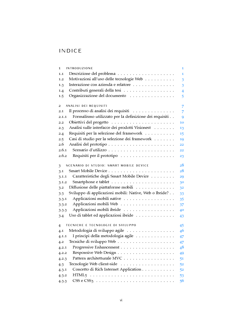 Indice della tesi: Applicazioni mobili cross-platform: analisi e implementazione, Pagina 1
