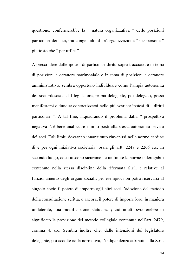 Anteprima della tesi: Amministrazione e controllo nella Società a Responsabilità Limitata, Pagina 11