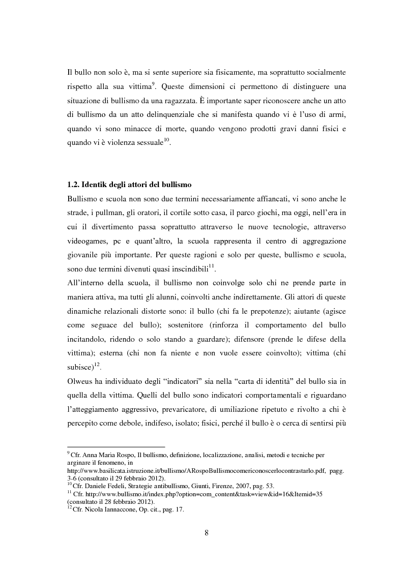 Anteprima della tesi: Bulli e bullismo: società violenta?, Pagina 6