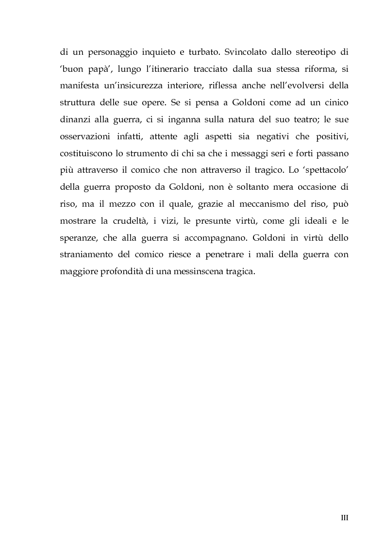 Anteprima della tesi: Lo "spettacolo" della guerra in Goldoni, Pagina 4