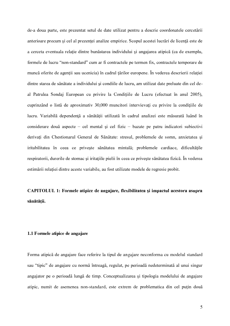 Anteprima della tesi: FORMELE ATIPICE DE ANGAJARE ȘI SĂNĂTATEA: EXISTĂ OARE ÎNTRE ACESTEA O RELAȚIE DE INTERDEPENDENȚĂ?, Pagina 3