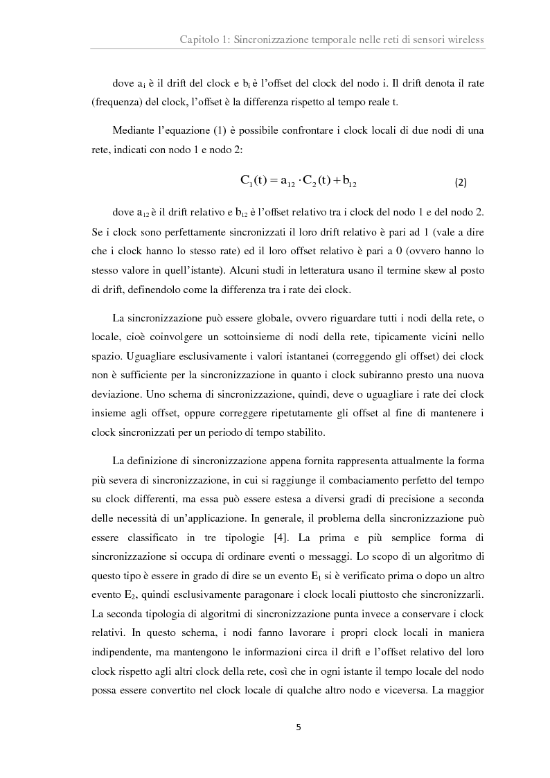 Anteprima della tesi: Analisi sperimentale di algoritmi di sincronizzazione per reti di sensori wireless basati su regressione lineare, Pagina 8