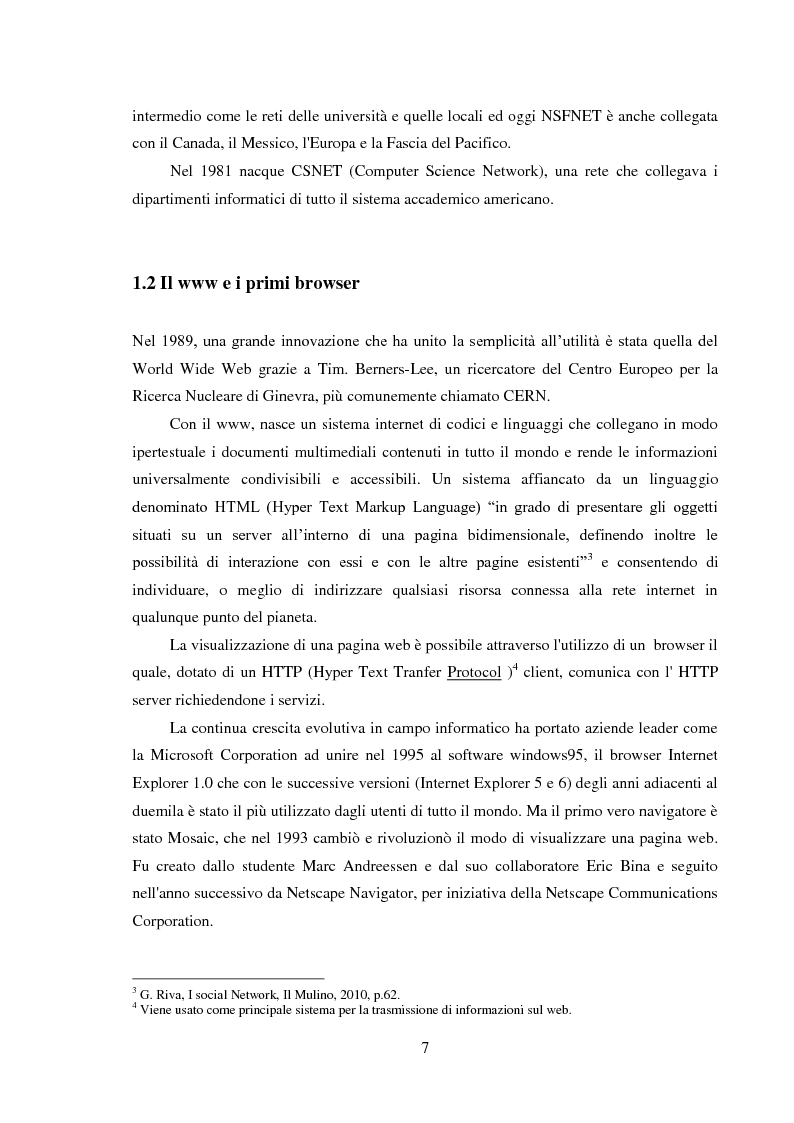 Anteprima della tesi: Gli utenti dei social network: vantaggi e rischi di una vita online, Pagina 6