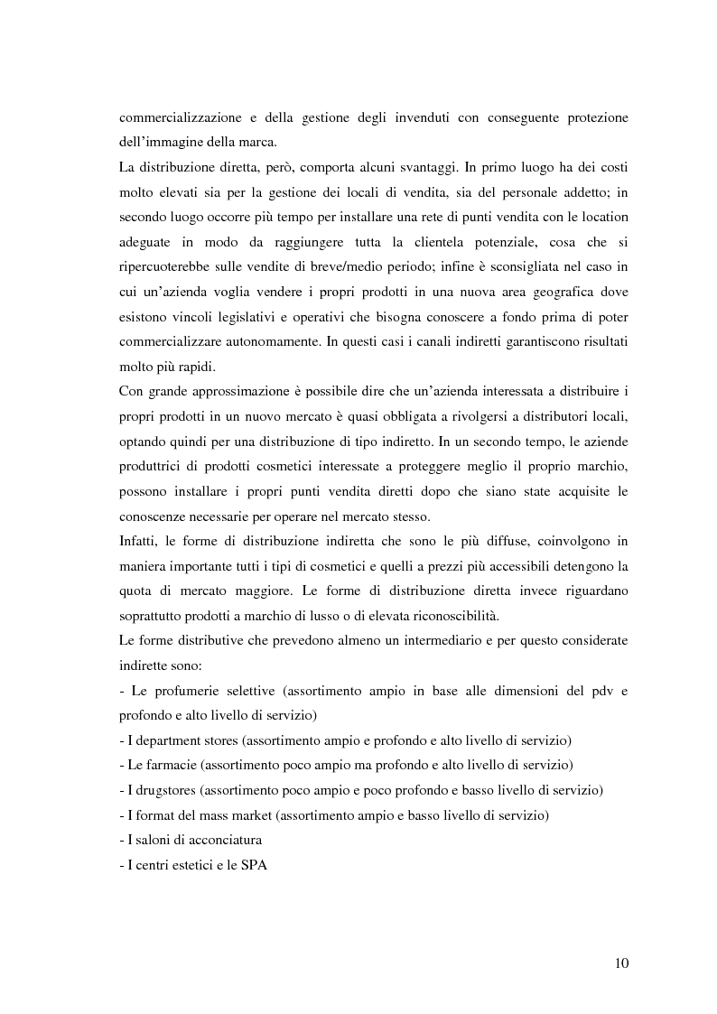 Anteprima della tesi: I canali della distribuzione del mercato cosmetico mondiale e tendenze evolutive. Le strategie della profumeria nel mercato italiano., Pagina 10