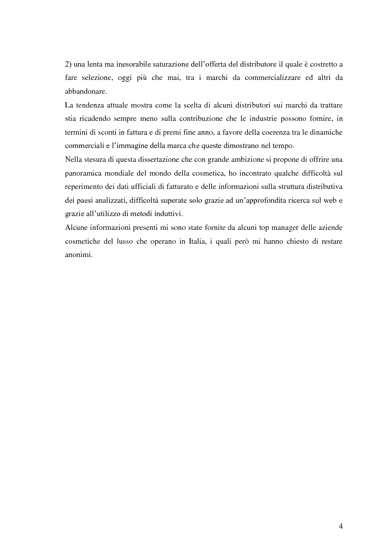 Anteprima della tesi: I canali della distribuzione del mercato cosmetico mondiale e tendenze evolutive. Le strategie della profumeria nel mercato italiano., Pagina 4