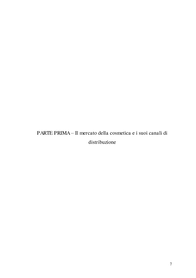 Anteprima della tesi: I canali della distribuzione del mercato cosmetico mondiale e tendenze evolutive. Le strategie della profumeria nel mercato italiano., Pagina 7
