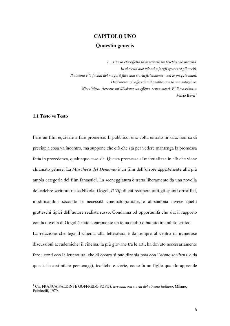 Anteprima della tesi: L'incontro degli opposti: la ricezione critica de "La Machera del Demonio" di Mario Bava, Pagina 5