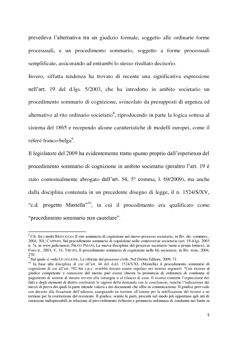 Anteprima della tesi: Il processo sommario di cognizione, Pagina 4