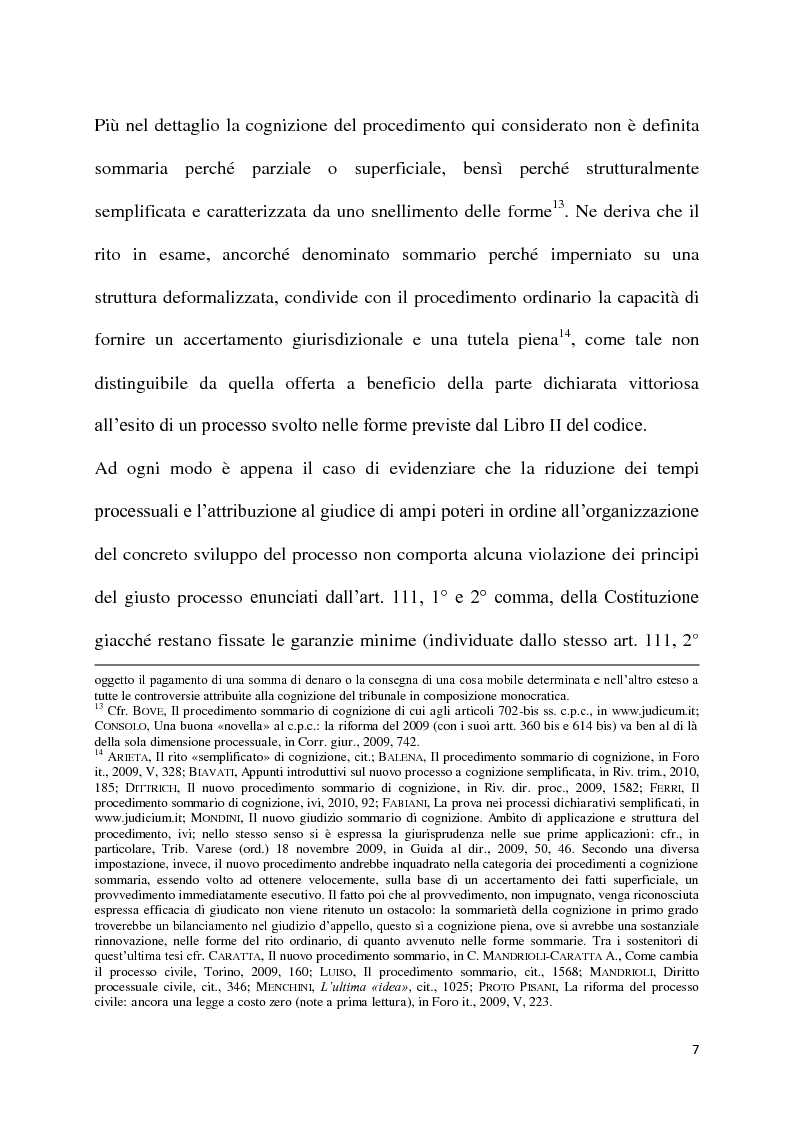 Anteprima della tesi: Il processo sommario di cognizione, Pagina 6
