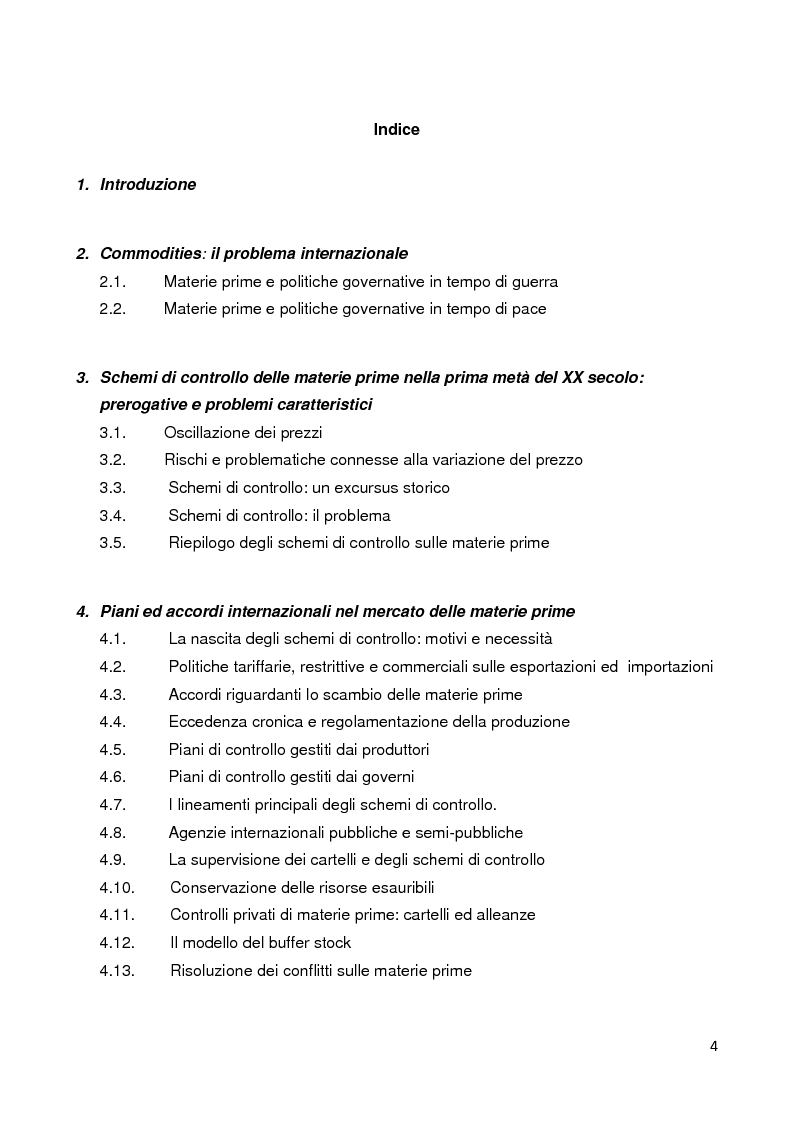 Indice della tesi: International Commodity Agreements in the First Half of the 20th Century, Pagina 1