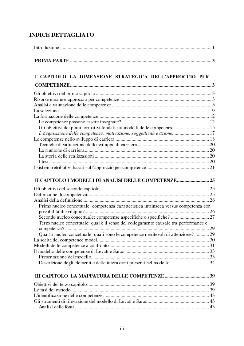 Indice della tesi: Lo sviluppo del valore professionale del counselor attraverso l'analisi delle competenze, Pagina 1