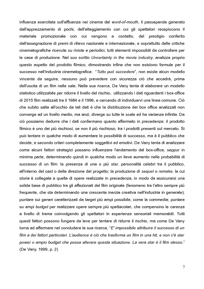 Anteprima della tesi: Il rischio nei lungometraggi di animazione - Analisi delle principali criticità di promozione e distribuzione, Pagina 3