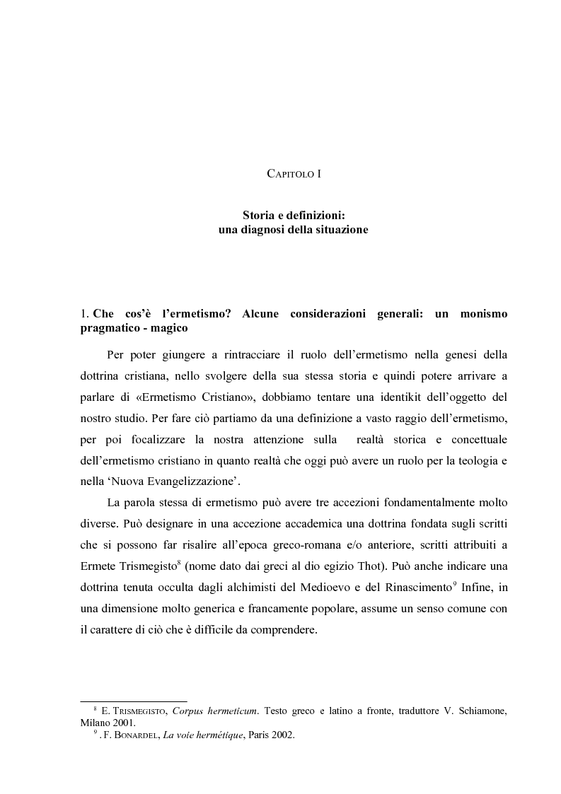 Anteprima della tesi: Ermetismo cristiano e Nuova Evangelizzazione , Pagina 5