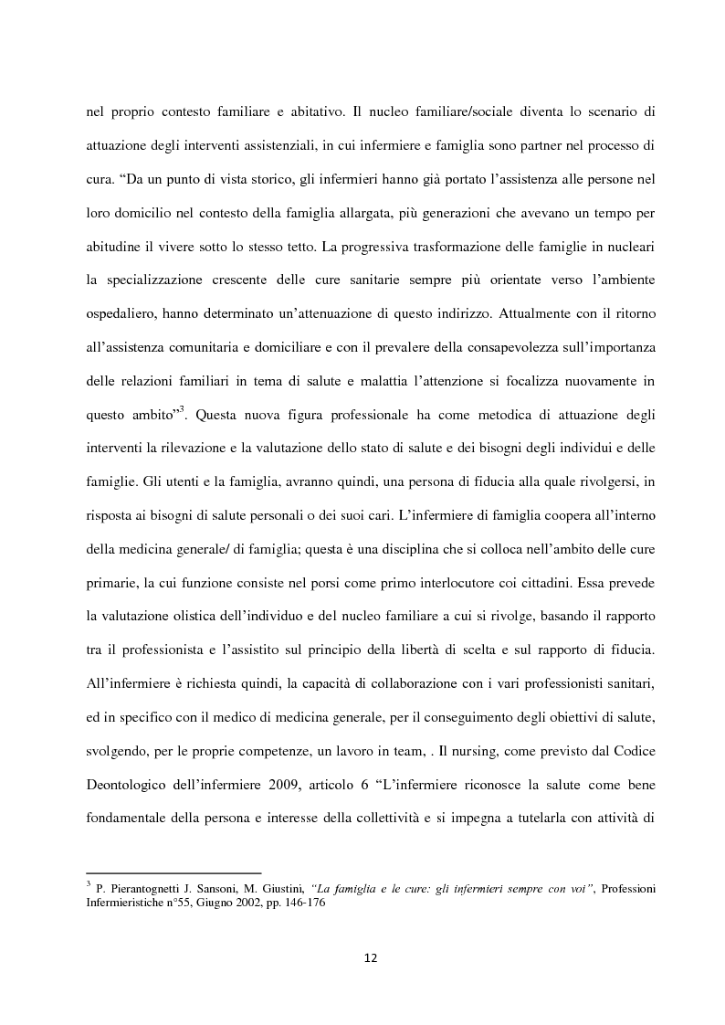 Anteprima della tesi: Infermiere di famiglia: prospettive di integrazione e di sviluppo nel nuovo modello in rete dell’assistenza sanitaria territoriale, Pagina 4
