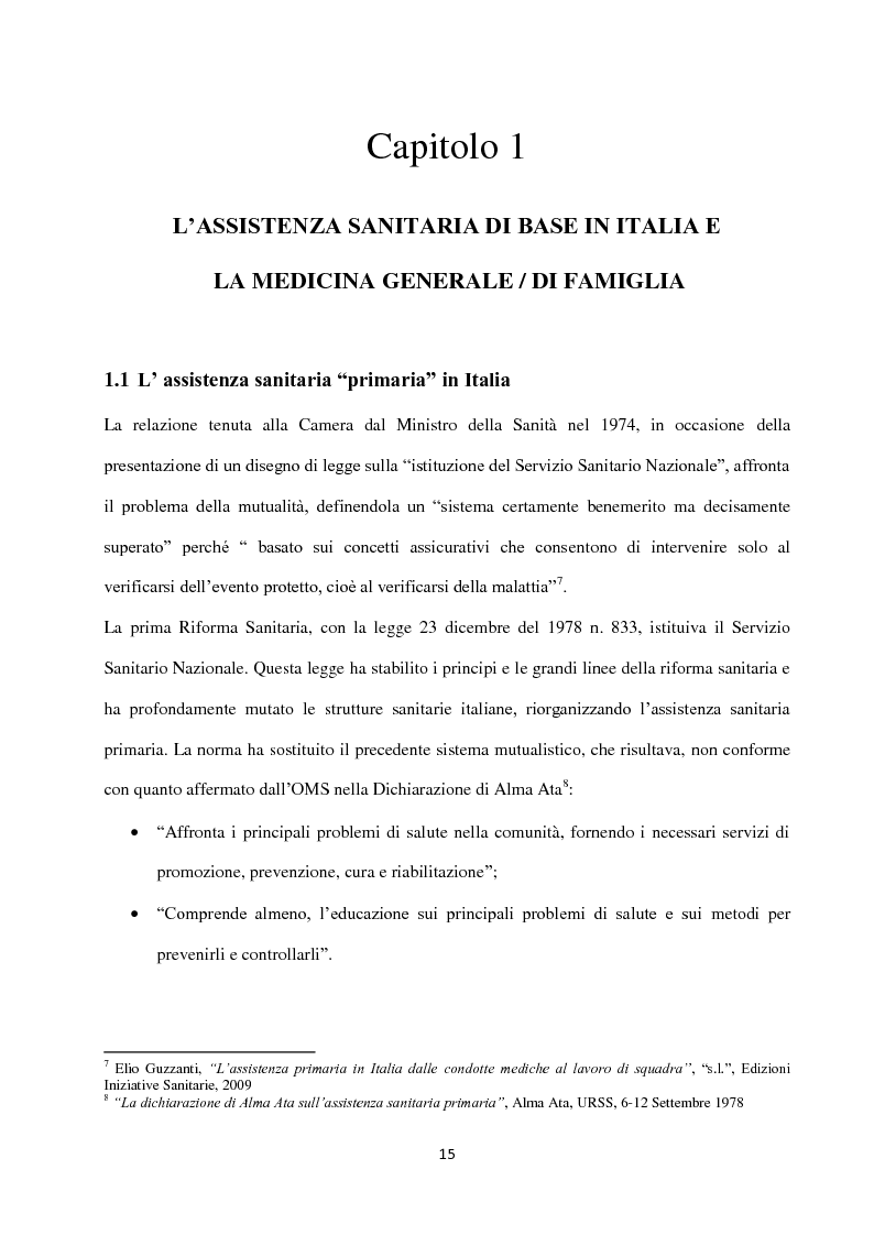Anteprima della tesi: Infermiere di famiglia: prospettive di integrazione e di sviluppo nel nuovo modello in rete dell’assistenza sanitaria territoriale, Pagina 7