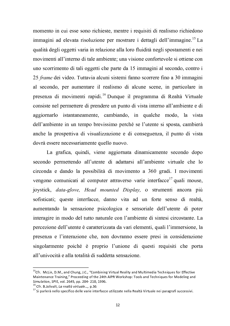 Anteprima della tesi: Realtà virtuale e realtà aumentata per i beni culturali, Pagina 10