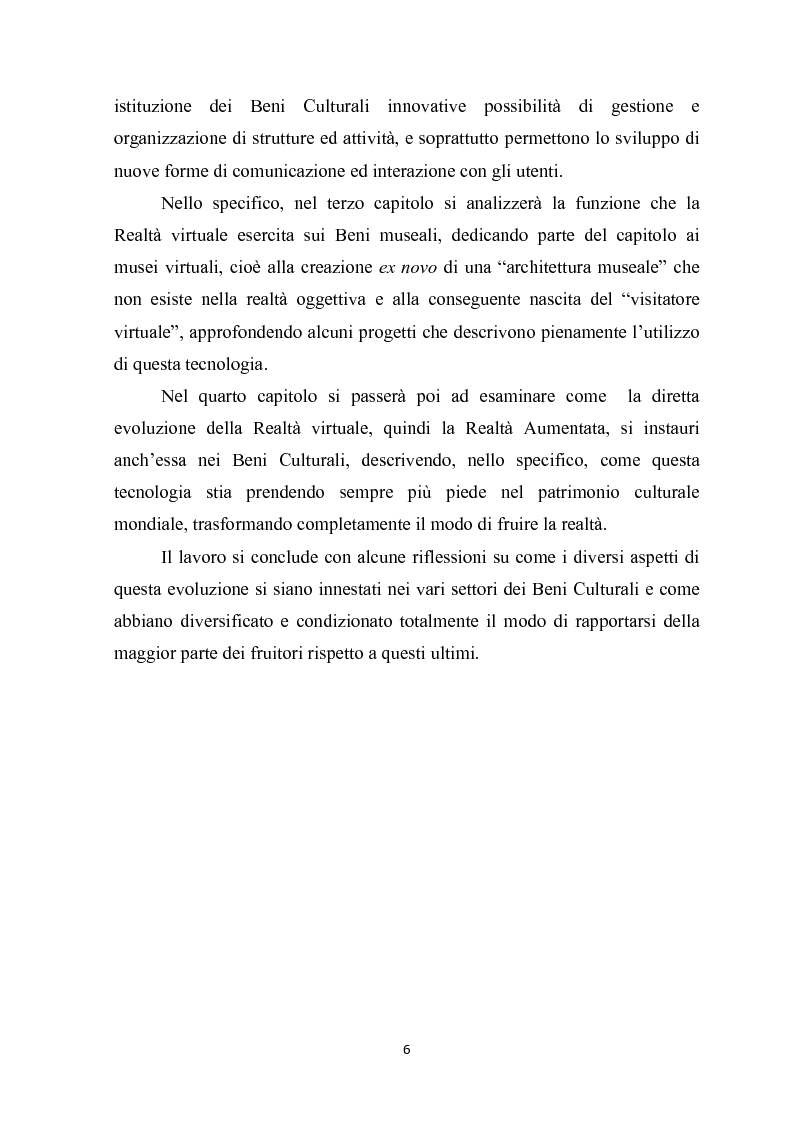 Anteprima della tesi: Realtà virtuale e realtà aumentata per i beni culturali, Pagina 4