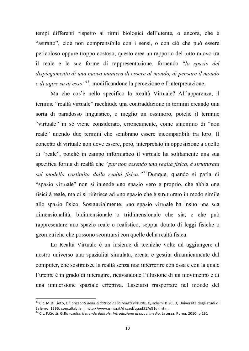 Anteprima della tesi: Realtà virtuale e realtà aumentata per i beni culturali, Pagina 8