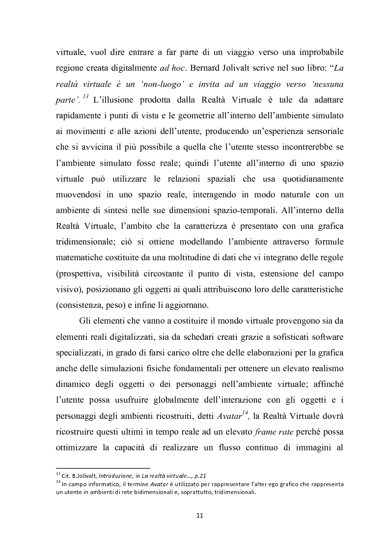 Anteprima della tesi: Realtà virtuale e realtà aumentata per i beni culturali, Pagina 9