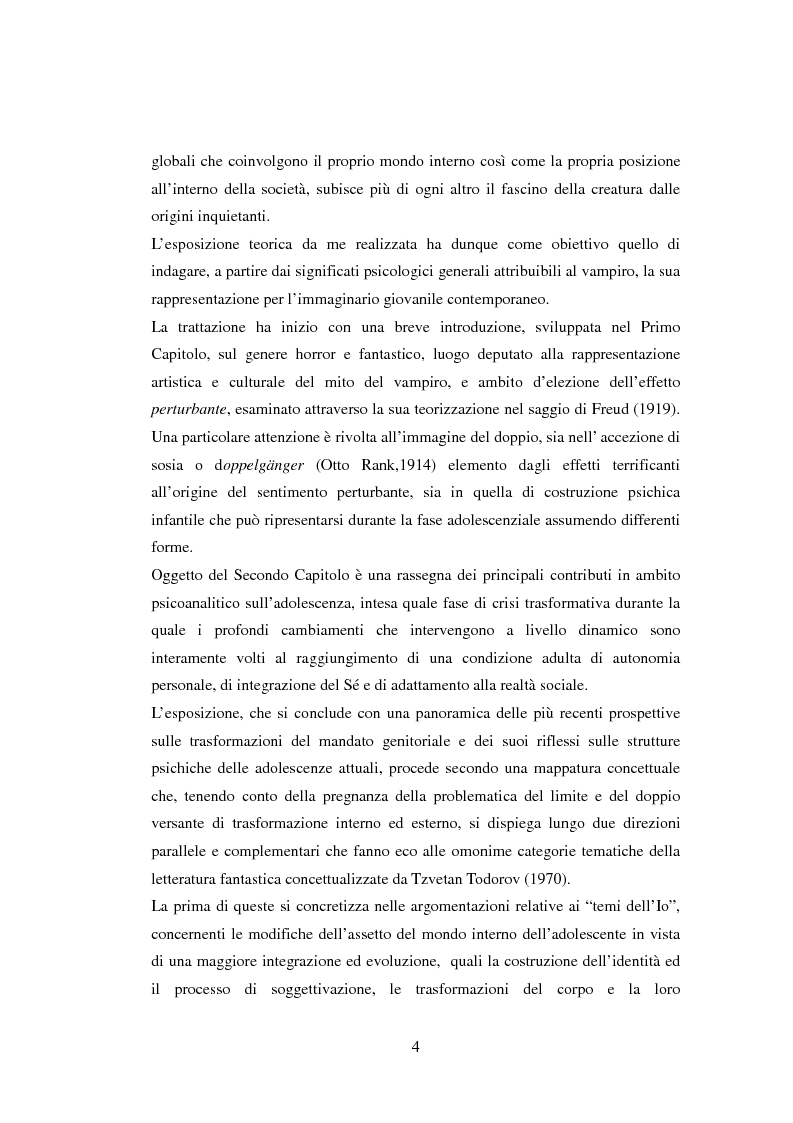 Anteprima della tesi: La rappresentazione del vampiro in adolescenza. Un'indagine psicoanalitica., Pagina 3
