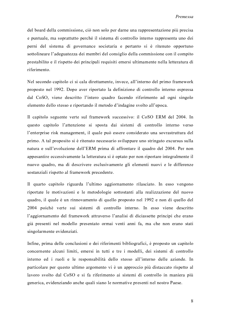 Anteprima della tesi: L'evoluzione del framework CoSO a supporto del sistema di controllo interno, Pagina 3