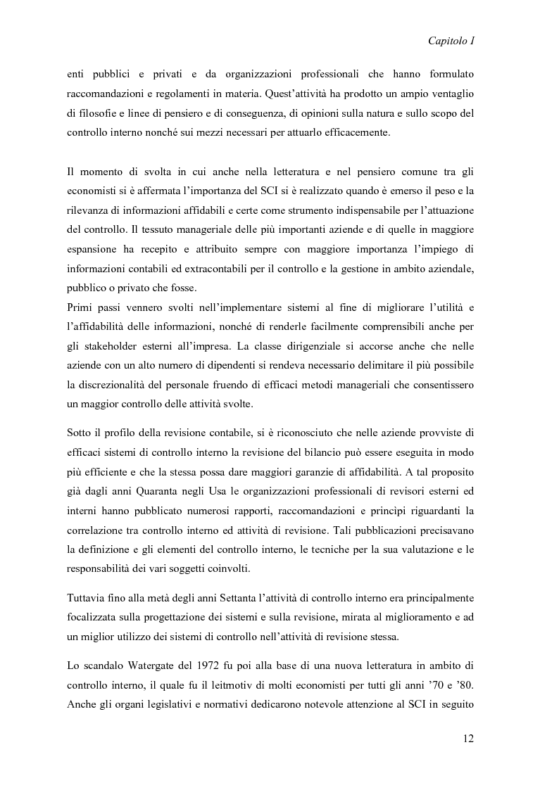 Anteprima della tesi: L'evoluzione del framework CoSO a supporto del sistema di controllo interno, Pagina 7