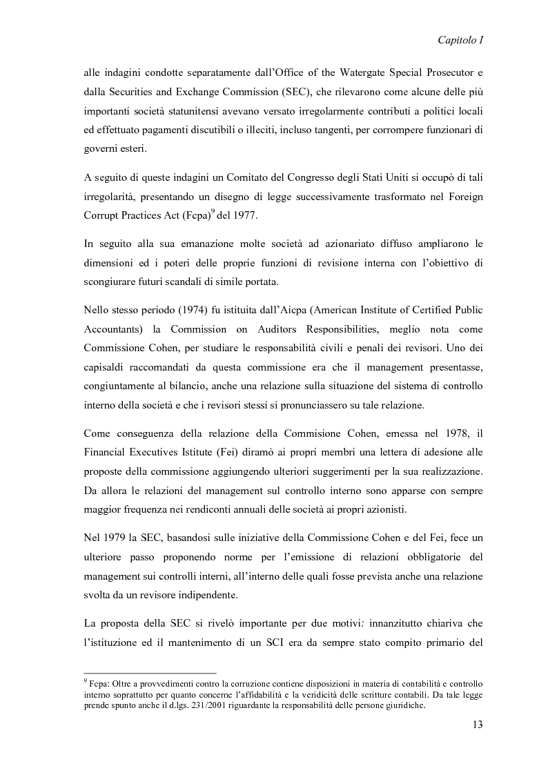 Anteprima della tesi: L'evoluzione del framework CoSO a supporto del sistema di controllo interno, Pagina 8