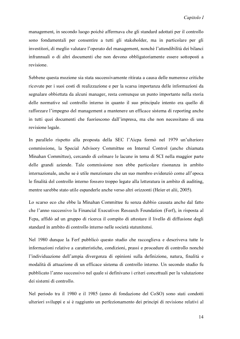 Anteprima della tesi: L'evoluzione del framework CoSO a supporto del sistema di controllo interno, Pagina 9