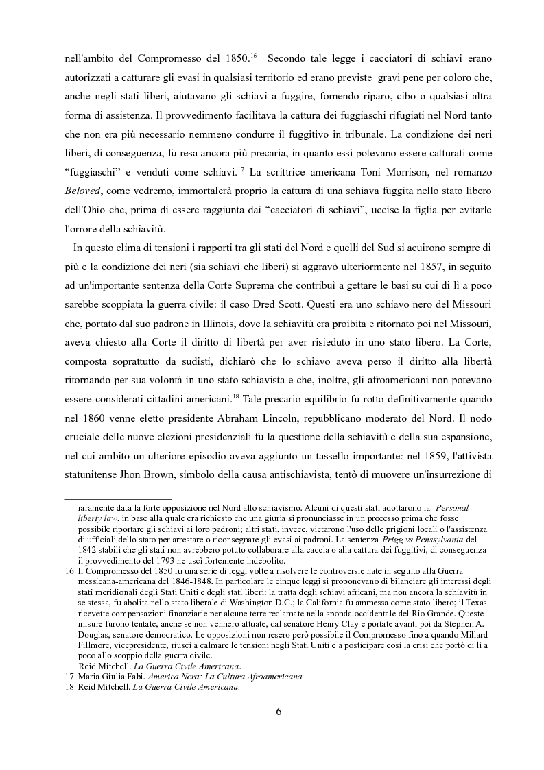Anteprima della tesi: Memoria e identità in ''Beloved'' e ''Jazz'' di Toni Morrison, Pagina 7