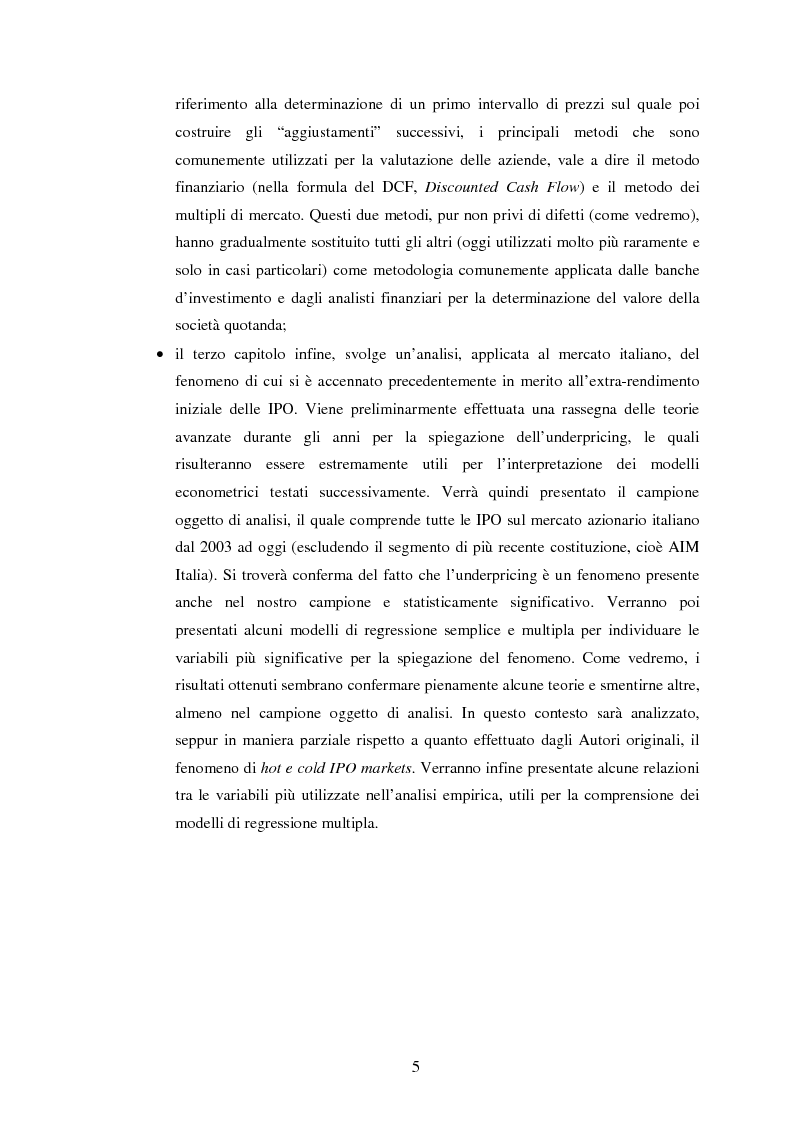 Anteprima della tesi: Il fenomeno dell'underpricing nelle offerte pubbliche iniziali per il periodo 2003-2012: un'analisi empirica sul mercato azionario italiano, Pagina 4