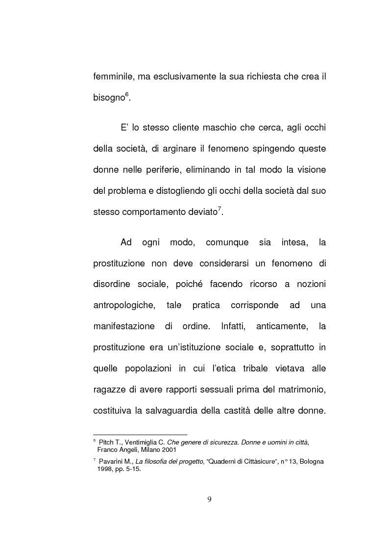 Anteprima della tesi: Le politiche della sicurezza e la prostituzione, Pagina 10