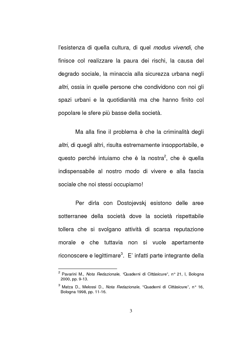 Anteprima della tesi: Le politiche della sicurezza e la prostituzione, Pagina 4