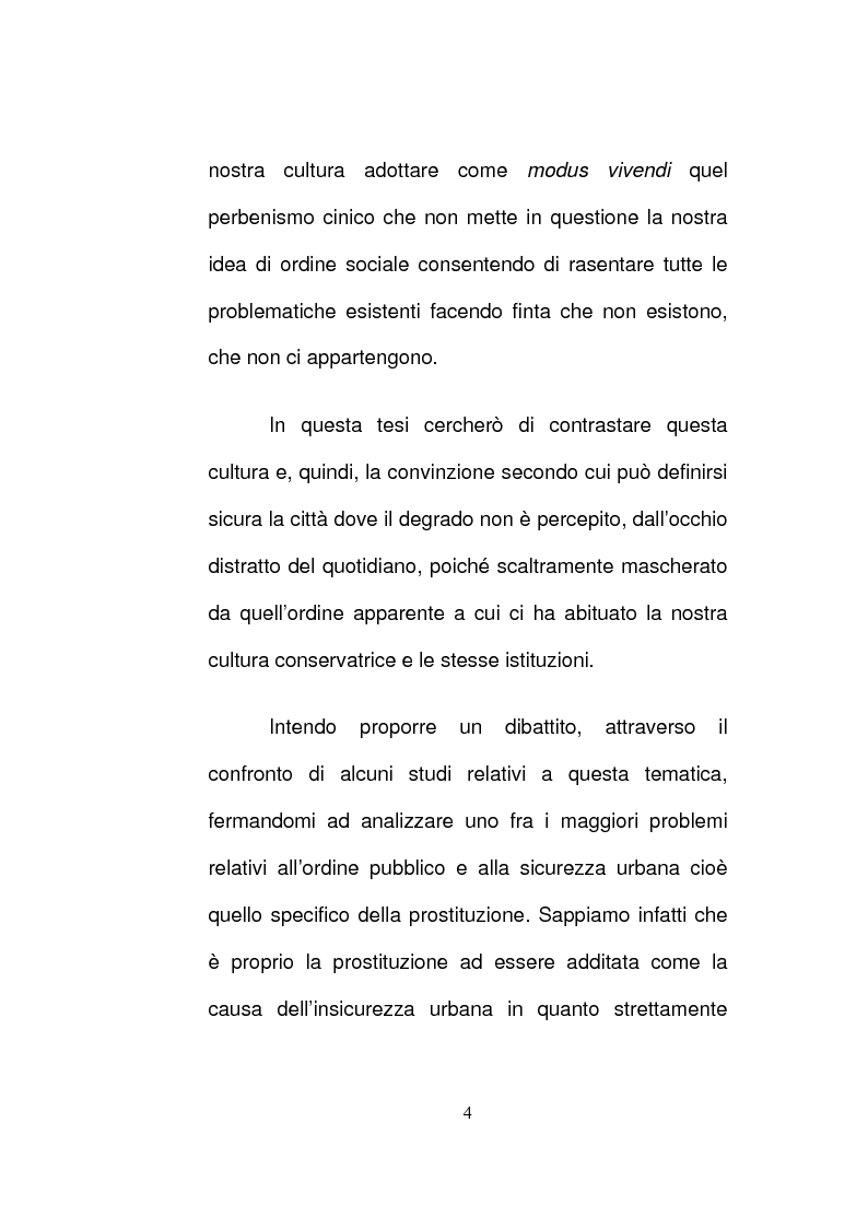 Anteprima della tesi: Le politiche della sicurezza e la prostituzione, Pagina 5